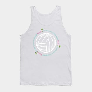 MIAMI - For The Love of Volleyball with White Ball and Color Words Tank Top
